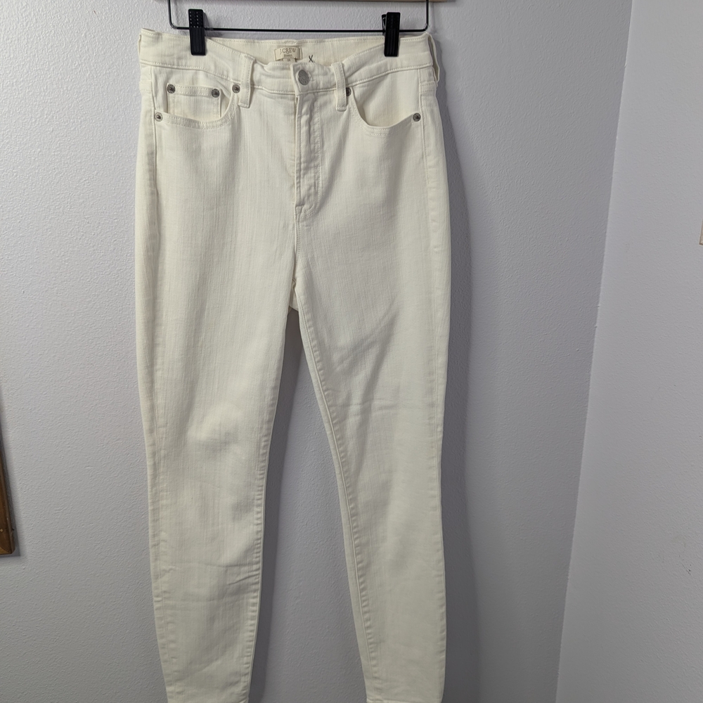 J.Crew Stretch White Skinny Jeans | Size 28 | Mid Rise, Ankle Length